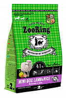 Полнорационный сухой корм ZooRing Mini Dog Lamb&Rice для взрослых собак - 2кгмини пород с ягненком и рисом